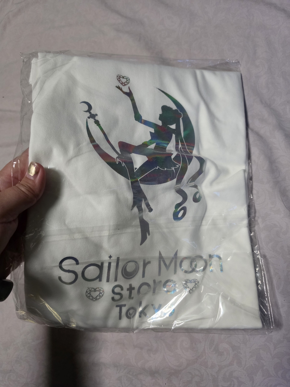 Sailor Moon Store Tokyo Holographic White Tee Xl - Picture 3 of 7